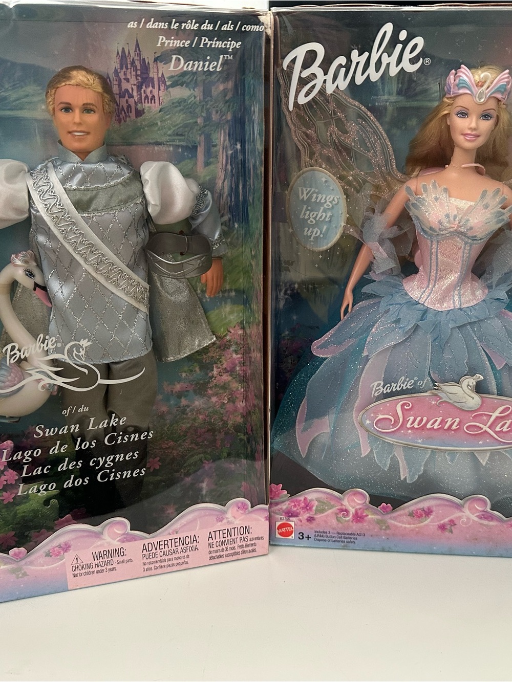 2003 Barbie Swan Lake Odette & Ken Prince Daniel NRFB B2766 B2768